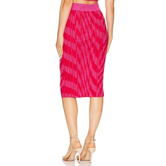 ASTR THE LABEL Women's Alana Skirt Size M In Pink & Red - Picture 2 of 12